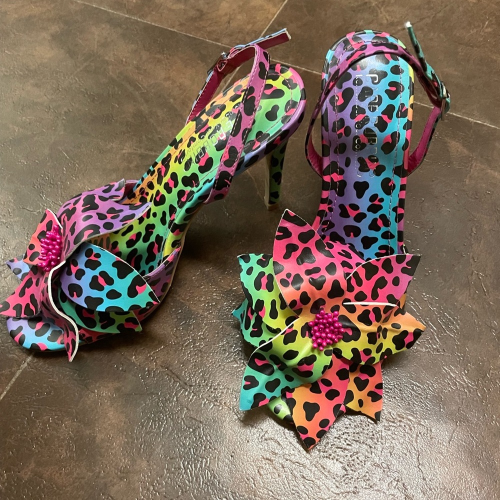 Colorful Cheetah Heels